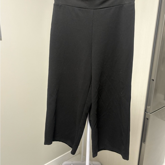 Revamped Dresses & Skirts - Revamped Black Midi Wide-Leg Skirted Pants